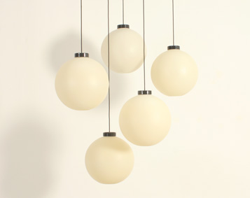GLOBO PENDANT LAMPS BY MIGUEL MILA FOR POLINAX, SPAIN, 1965