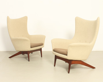 RECLINING WING CHAIR BY H. W. KLEIN FOR BRAMIN, DENMARK